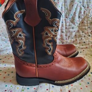 Verthali Kids Western Cowboy Boots - Black and Brown